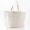 Large Classic Tote -- 18 oz. Heavyweight Durable Canvas -- Natural Canvas & Powder Pink Color